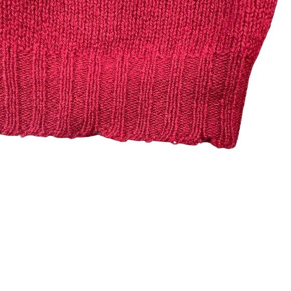 Vintage Puritan Aquaknit Sweater Adults S Red Pure Wool 100% 2 Ply Shetland - Picture 4 of 11